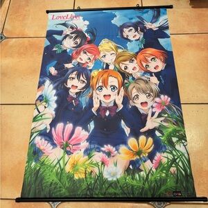 LoveLive Wall decor fabric girl with umbrella